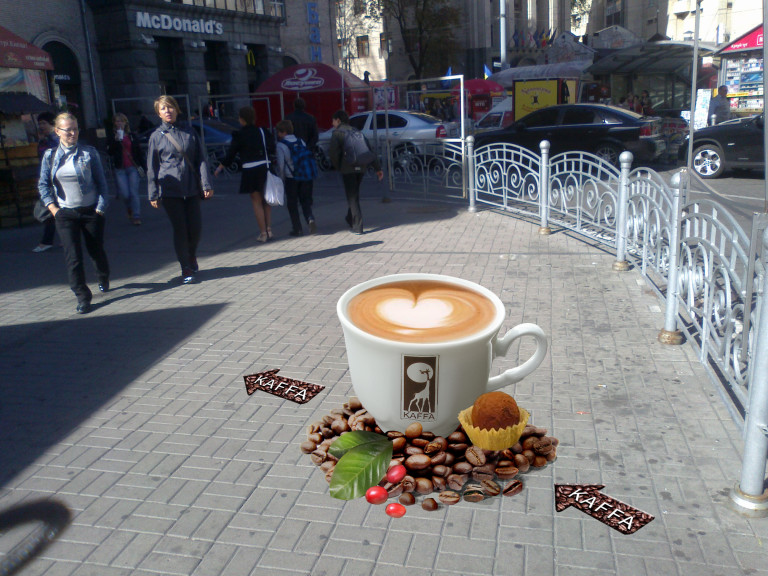 Напольная 3d реклама